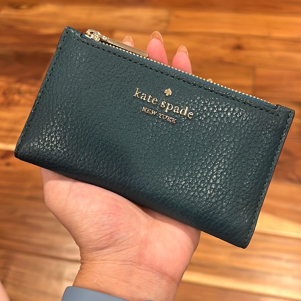 NWT Kate Spade Bifold Wallet in Teal Blue